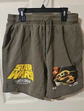 Star Wars Mandslorian Graphic Shorts with Yellow Logo